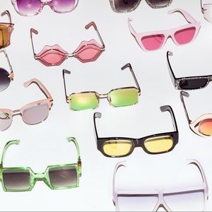 Accessories - Retro 70s Big Fan Fin Sepia Sunglasses Accessories - Retro 70s Big Fan Fin Sepia Sunglasses